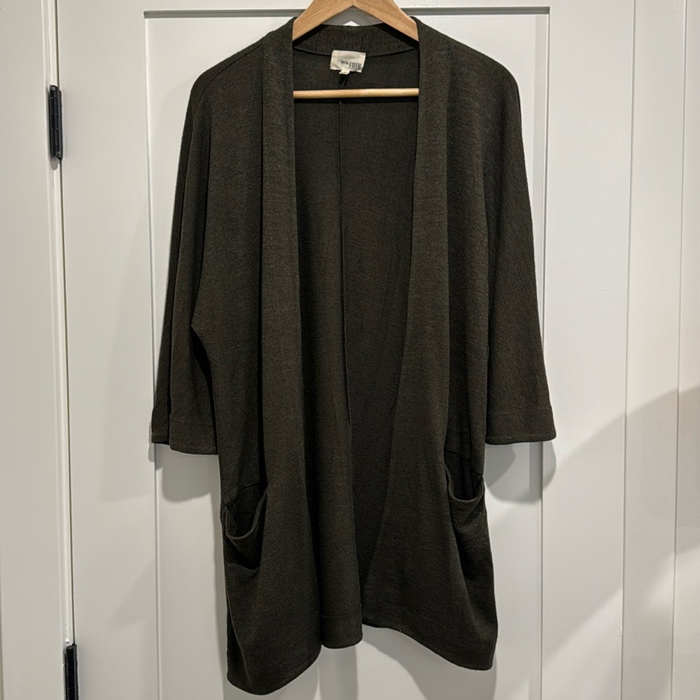 Aritzia Wilfred Free Olive Green Cardigan - Small